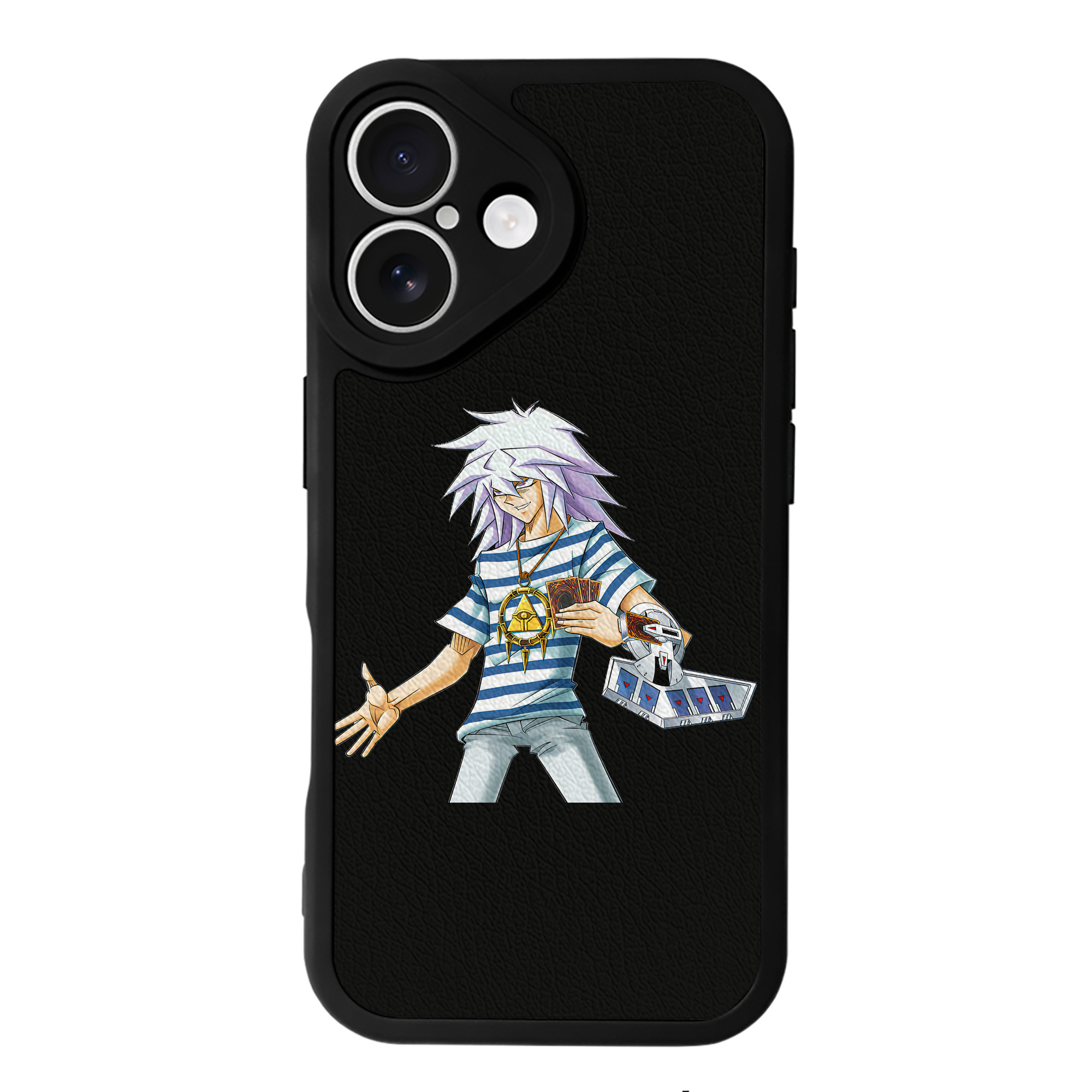 （画像用） 遊☆戯☆王 Yu-Gi-Oh! 【iPhone 16シリーズ対応】シリコンスマホケース（レザー調） 材質：シリコン